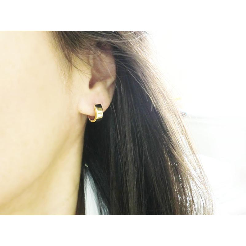 中折れ フープピアス K18/PT コンビネーション ピアス 2way 