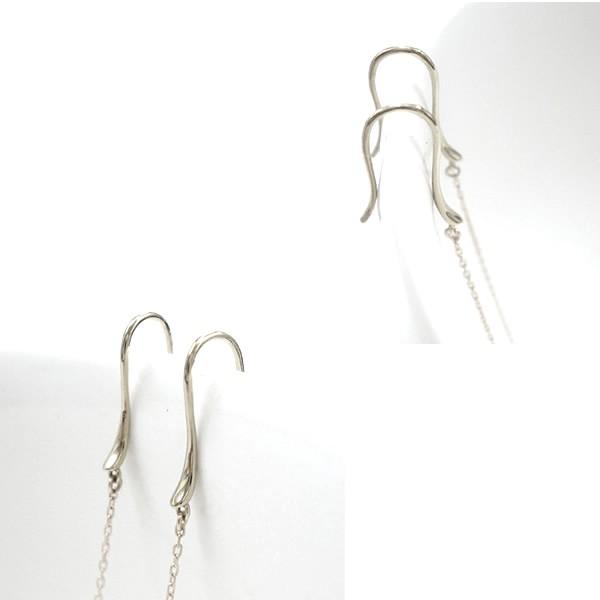 丸玉 ロングピアス 丸玉ピアス 10mm チェーンピアス K14WG ロング 地金 