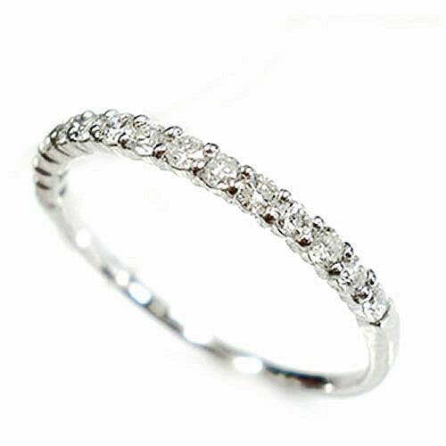 K18 エタニティ ハーフエタニティ リング 0.3ct ダイヤモンド 誕生石