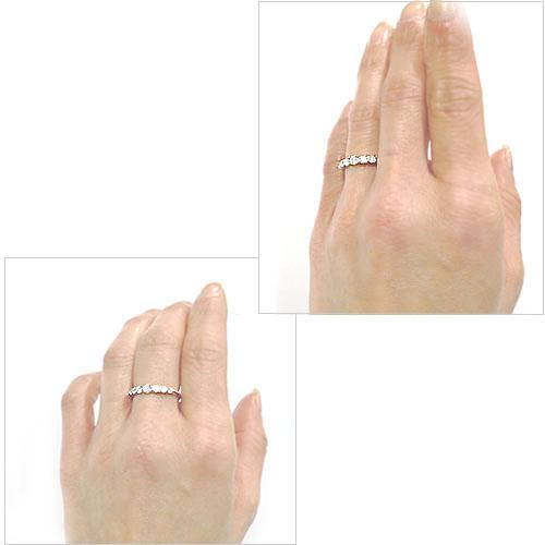 k18 ダイヤモンド リング グラデーション 指輪 誕生石 エタニティ 0.5ct 18金 ゴールド YG PG WG ダイヤリング ギフト プレゼント 記念日 レディース 送料無料の画像