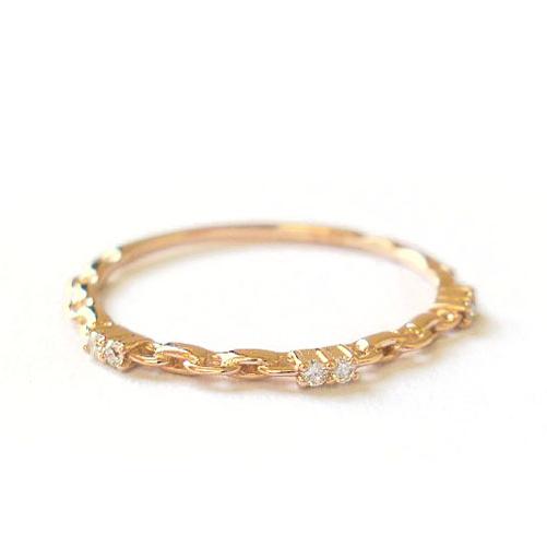 K18　18金　ダイヤ付きリング　ゴールド VALUABLE