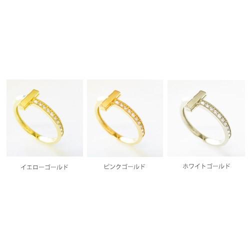 指輪 リング イニシャル k18 K18 ダイヤモンド 18金 ゴールド ピンクゴールド ホワイトゴールド ペアリング お揃い レディース アクセ ジュエリーの画像