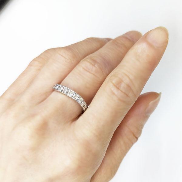 Pt900 エタニティ リング ダイヤモンド 1.00ct ハーフエタニティ Pt900 エタニティ リング ダイヤモンド 1.00ct ハーフエタニティ