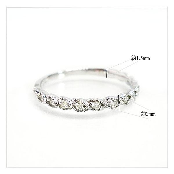k18 エタニティ リング ダイヤモンド 0.15ct ハーフエタニティ 誕生石