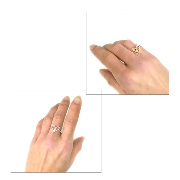 K18 ダイヤモンド リング 0.25ct ハート 指輪 ハートリング ダイヤ