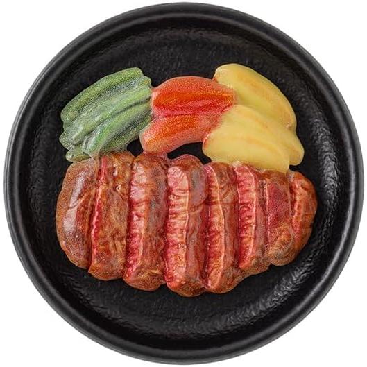 【送料無料】　郵便受届け　ミドリ 磁石 ミニ　マグネット 1個入  ステーキ柄 43445006　おみやげ　インバウンド |  | 01