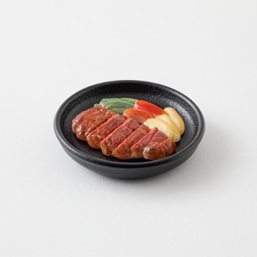 【送料無料】　郵便受届け　ミドリ 磁石 ミニ　マグネット 1個入  ステーキ柄 43445006　おみやげ　インバウンド |  | 03
