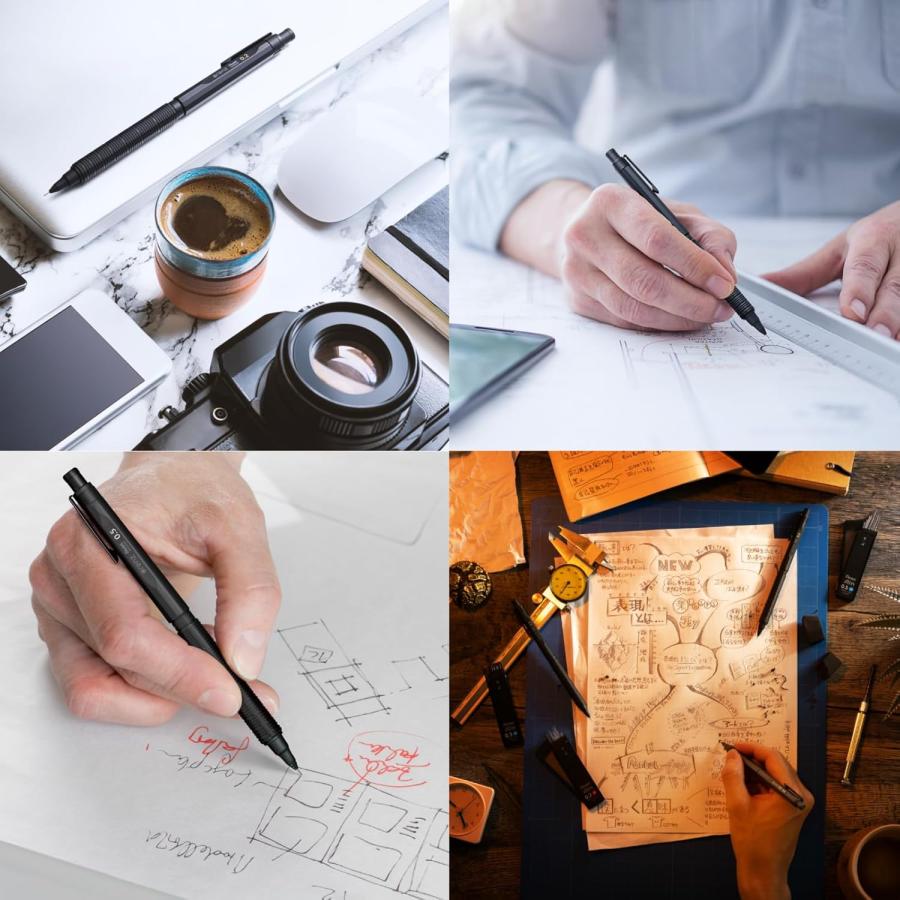 【全国送料無料】　ぺんてる シャープペン オレンズネロ 0.5mm PP3005-A　芯が折れずにずっと書き続けられる　ノック1回で芯が出つづけるシャープペン | オレンズ | 07