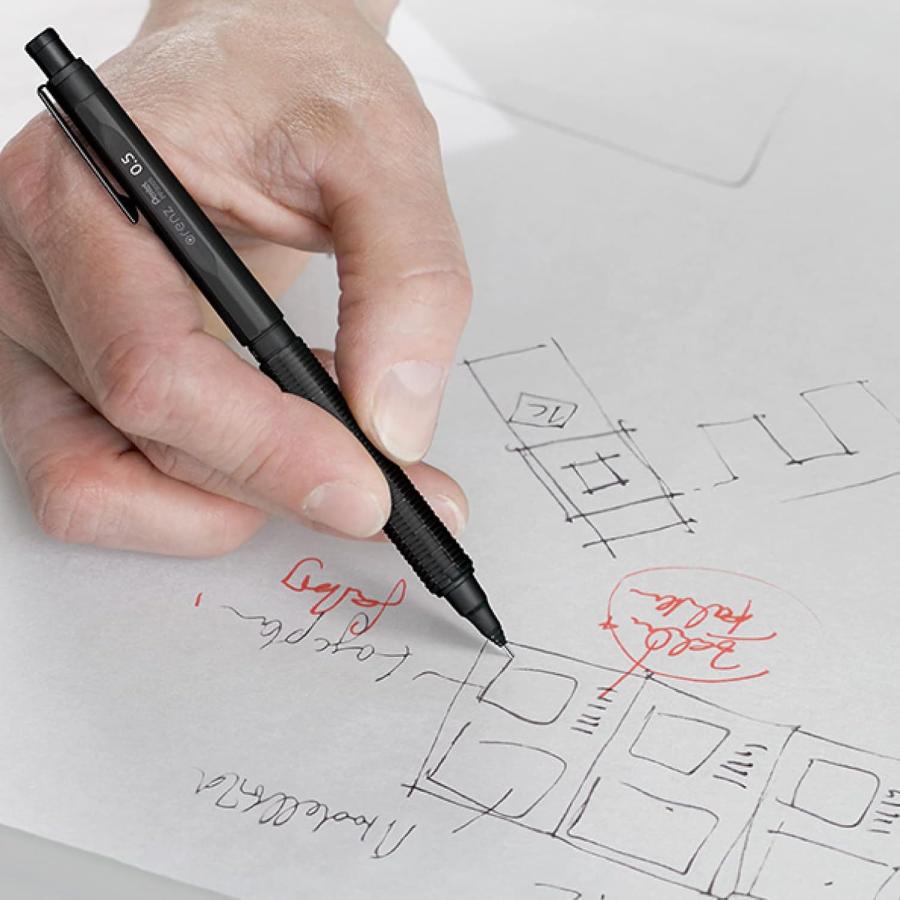 【全国送料無料】　ぺんてる シャープペン オレンズネロ 0.5mm PP3005-A　芯が折れずにずっと書き続けられる　ノック1回で芯が出つづけるシャープペン | オレンズ | 08