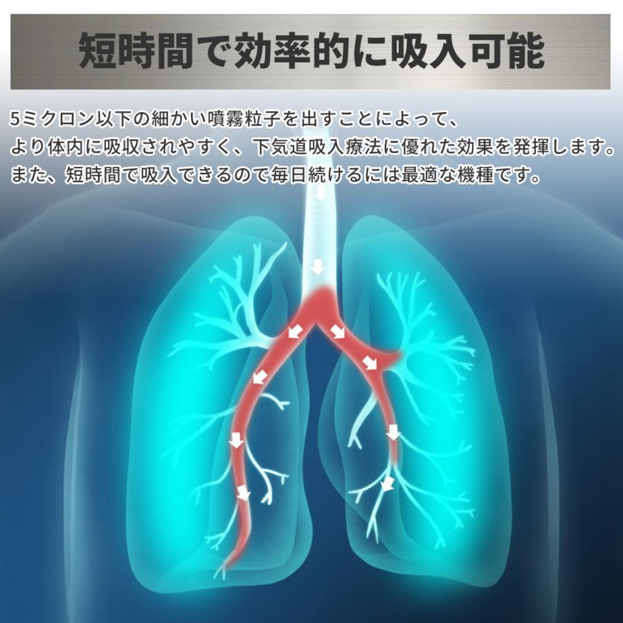 ネブライザー メッシュ式 吸入器 医療機器 一般医療機器届出済 家庭用 超音波 吸入器 霧化 噴霧 喘息 ぜんそく ポーチ付き 小型 コンパクト 静音 シンプル｜bulkshop｜06