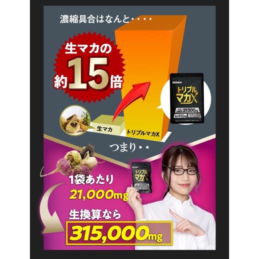 トリプルマカX マカ3種 30日分 60粒 ムクナ 配合21,000mg 日本製 亜鉛 