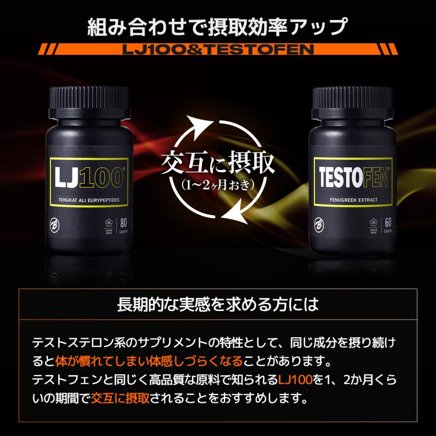 バルクスポーツ テストステロン 男性 ホルモン サプリ LJ100 80