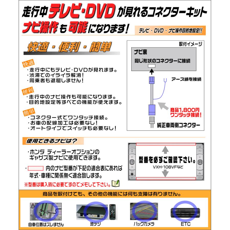 テレビキット ナビキット ホンダディーラーナビ Vxm 090cv 走行中テレビｄｖｄが見れてナビ操作が出来る テレビキャンセラー Hd02 Vxm090cv ブルパーツ Yahoo 店 通販 Yahoo ショッピング