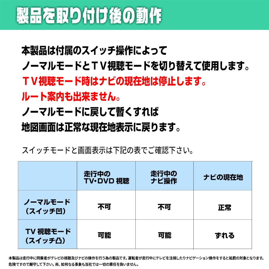 テレビキット シエンタ / シエンタハイブリッド (令和4年9月〜) ディスプレーオーディオ用 テレビが見れてナビ操作が出来る テレビキャンセラー｜bull-parts-shop｜05