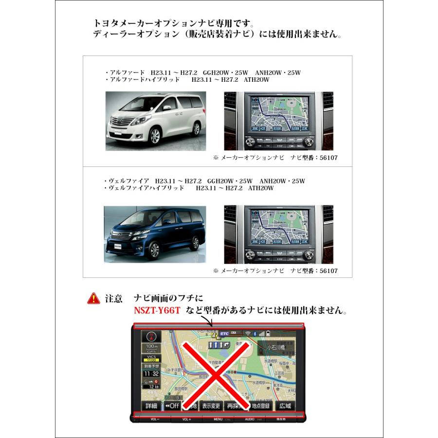 テレビキット アルファードハイブリッド 20系後期用 （H23.11〜H27.1