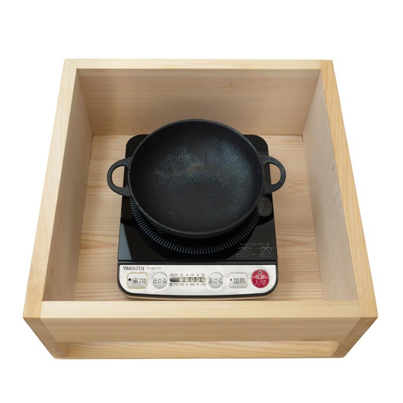 美麗オリジナル足浴座浴器セット（ヒノキ造り三段重ね ファント(黄土)ゲルマ よもぎ蒸し\u0026岩盤浴のW効果 特製高級ガウン よもぎブレンド20回分 IH蒸し鍋の画像