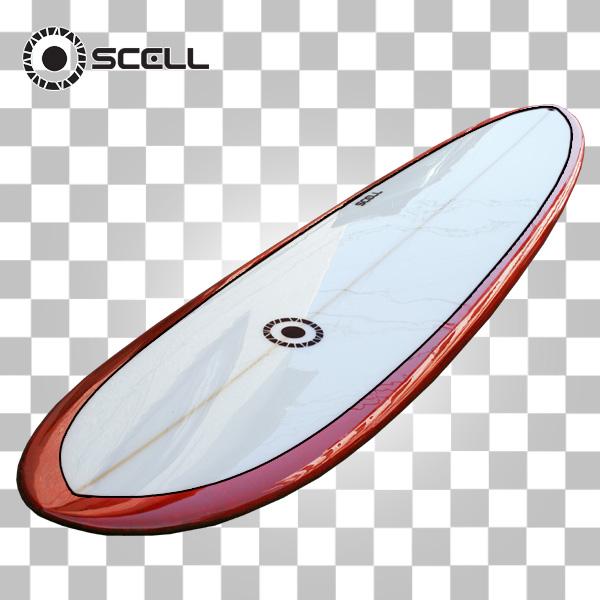 BULLS-SURF送料無料 SCELL セル サーフィン サーフボード ロングボード 9'0 レッド 赤 RED ボックス スタビ フィン付 FCS 初心者 ビギナー - 1