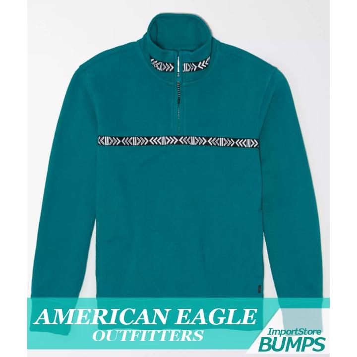 アメリカンイーグル トレーナー スウェットシャツ メンズ 1 4ジップ テリーコットン Xs Xxxl アメカジ 新作 Aeo Ae2 Import Brand Bumps 通販 Yahoo ショッピング