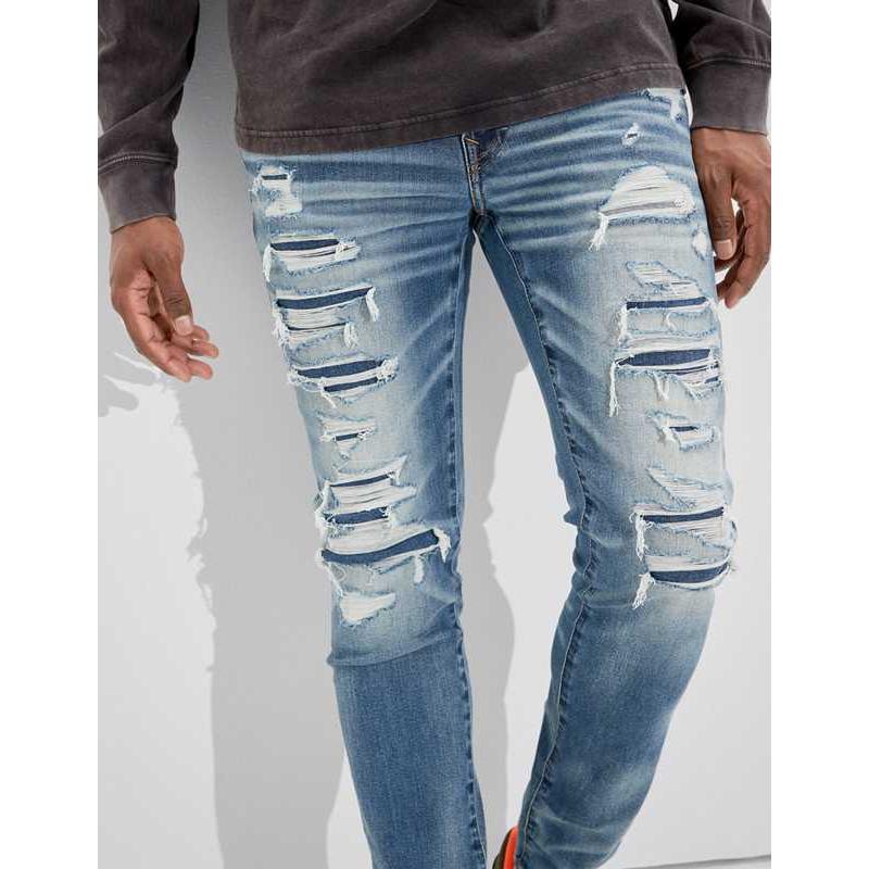 今日の超目玉 ジーンズ アメリカンイーグル ジーパン デニムパンツ ジーンズ メンズ アメリカンイーグル デニムパンツ Aeo 新作 ズボン ボトムス パッチワーク エアフレックス360 メンズ スキニー ジーパン ボトムス パンツ Albinofoundation Org