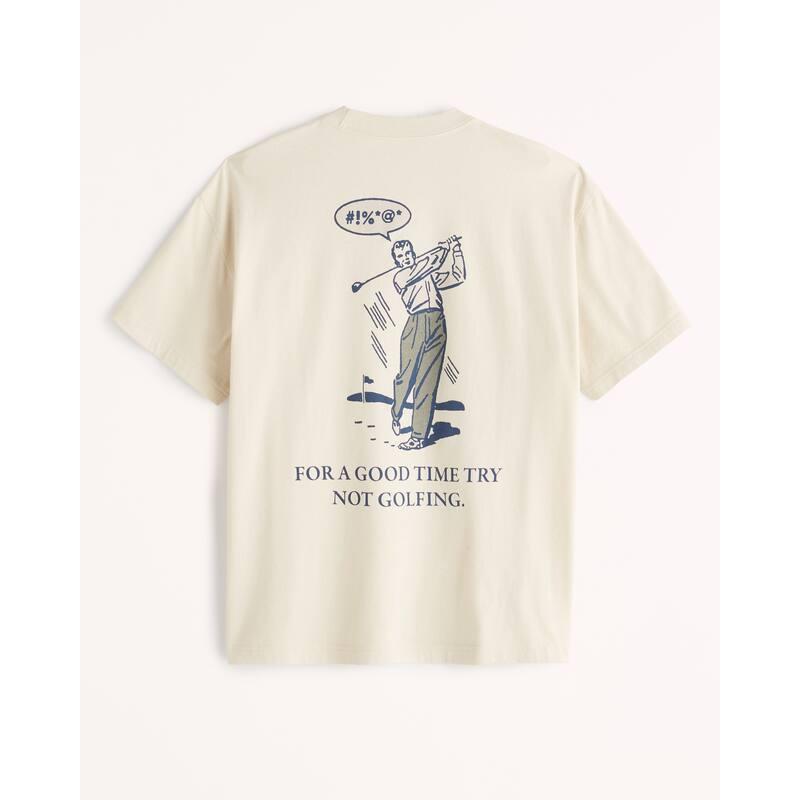 公式サイト オーバーサイズ メンズ 半袖 Tシャツ アバクロ ゴルフ 新作 ブランド ロゴ Tシャツ グラフィック Golf 半袖 サイズ選択 M Baskincoffee Vicom Corp Com