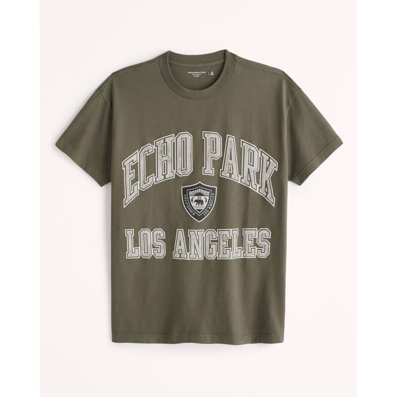 国内正規総代理店アイテム アバクロ Tシャツ 半袖 メンズ リラックス エコーパーク グラフィック Tシャツ ロゴ ブランド 新作 半袖 サイズ選択 Xl