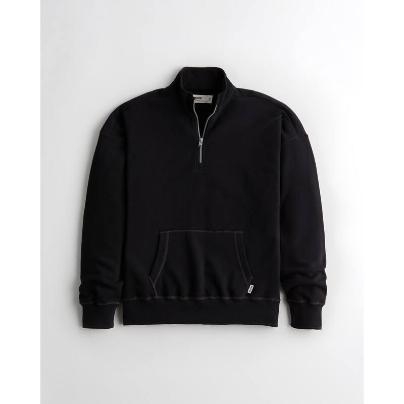 タイルを ホリスター スウェット トレーナー メンズ オーバーサイズ ハーフジップ スウェットシャツ 新作 アバクロ パーカー