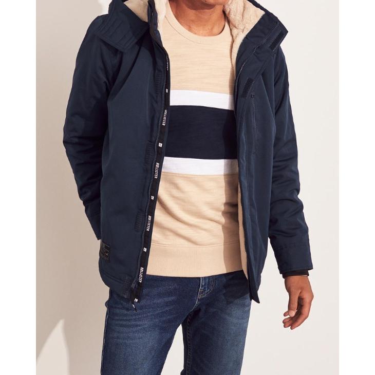 人気が高い ジャケット コート ダウン アウター ホリスター アバクロ ホリスター アバクロ 新作 Xs Xxl アウター フェイクファー裏地 メンズ パーカージャケット ジャケット