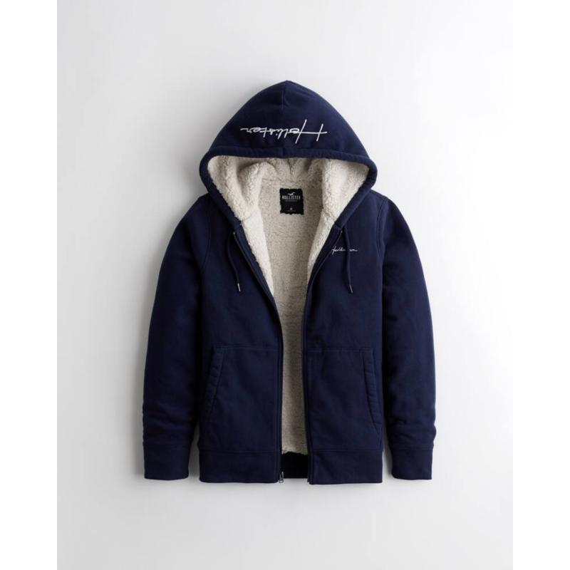 楽天スーパーセール ホリスター アバクロ アバクロ 新作 フード パーカー フルジップ ボアフリース ホリスター アウター ダウン ジャケット メンズ コート アウター