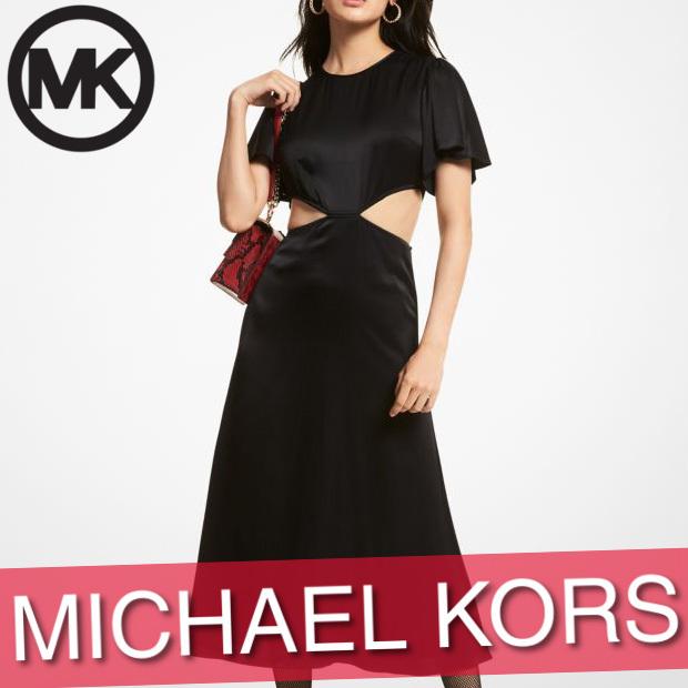 マイケルコース ワンピース ドレス スカート レディース ウィメンズ ミドル丈 ミモレ スリップ 花柄 Xxs Xl 新作 Michael Kors Side Click