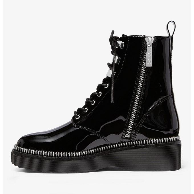 値引きする マイケルコース ブーツ シューズ レディース ウィメンズ ミディ ハスケル パテントレザー コンバット 40f9hsfe6a 靴 新作 Michael Kors 人気満点 Zoetalentsolutions Com