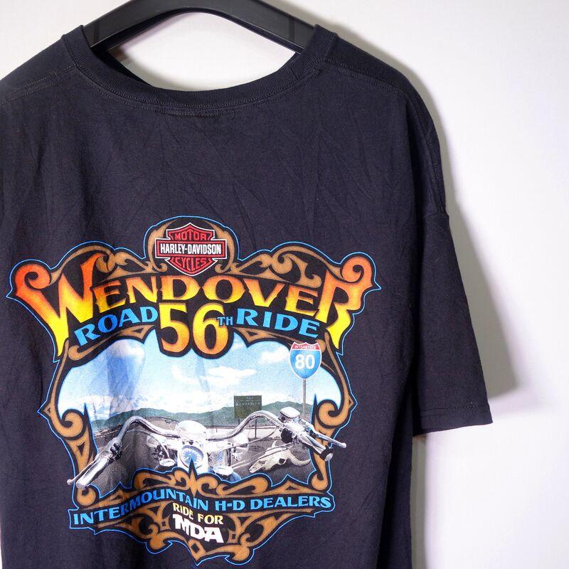 ハーレーダビッドソン バックプリントTシャツ 半袖 メンズ XL 大きい