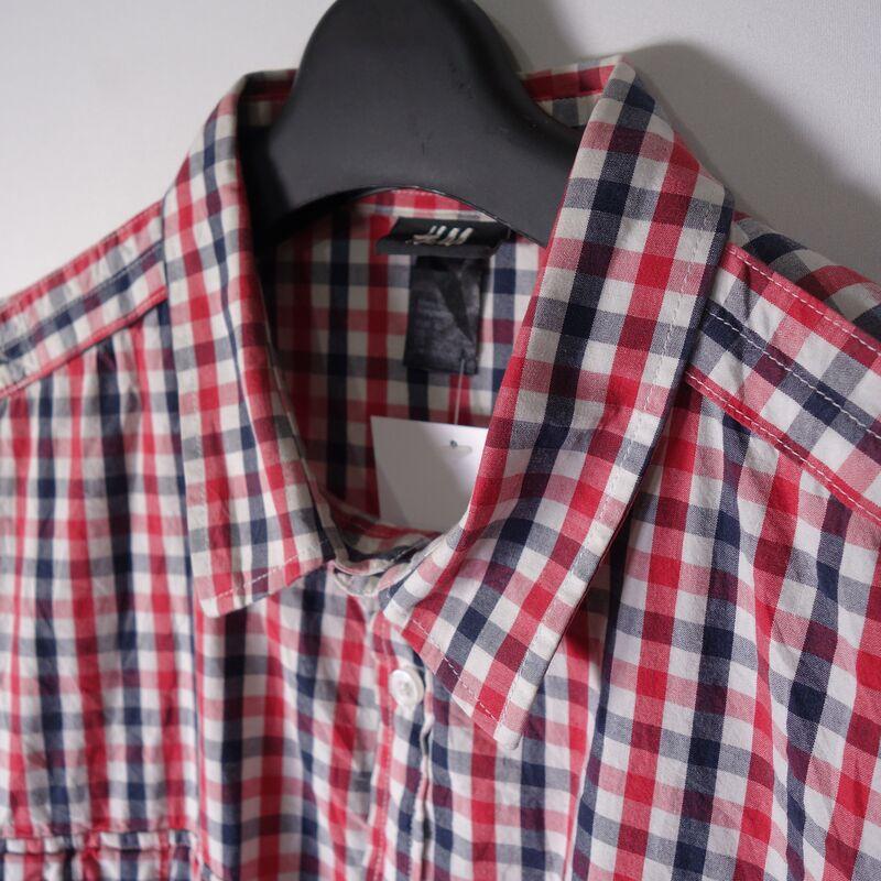 エイチ＆エム H&M チェックシャツ 半袖 メンズ XL 大きいサイズ 古着 MNO360861ImportBrand BUMPS