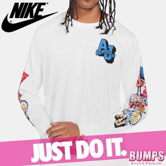 Nike ナイキ ロングtシャツ ロンt 長袖 丸首 メンズ ジョーダン バーシティ プリント ロゴ バスケットボール トップス 新作 Nk12 1 1705 Import Brand Bumps 通販 Yahoo ショッピング