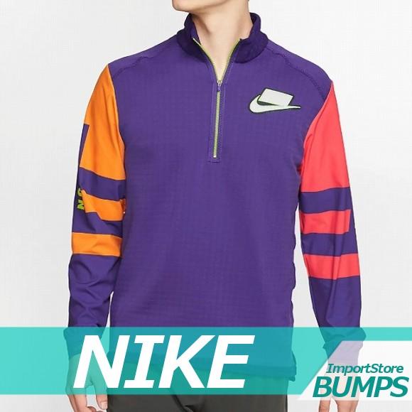 Nike ナイキ メンズ パーカー プルオーバー ハーフジップ 袖ロゴ リフレクティブ ポリエステル トップス 新作