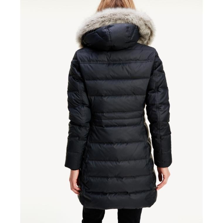 トミーヒルフィガー Tommy Hilfiger フーデッドダウンジャケット ネイビー トミーヒルフィガー ダウンジャケット 袖着脱可能 ネイビー Yolobus Com