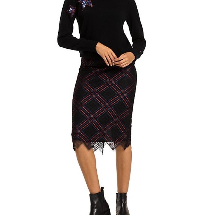 気質アップ アーガイル柄 ミディアム丈 レディース ウィメンズ レーススカート トミーヒルフィガー ワンピース ドレス スカート レディース トミーヒルフィガー 新作 ボトムス Tommy スカート Www Construction Gouv Cg