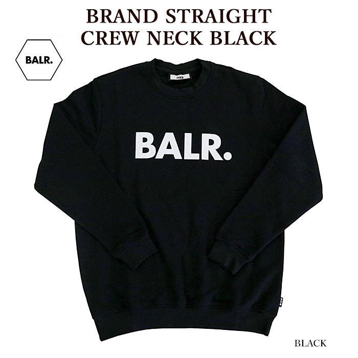 BALR. ボーラー B10006 2331 BRAND STRAIGHT CREW NECK BLACK 