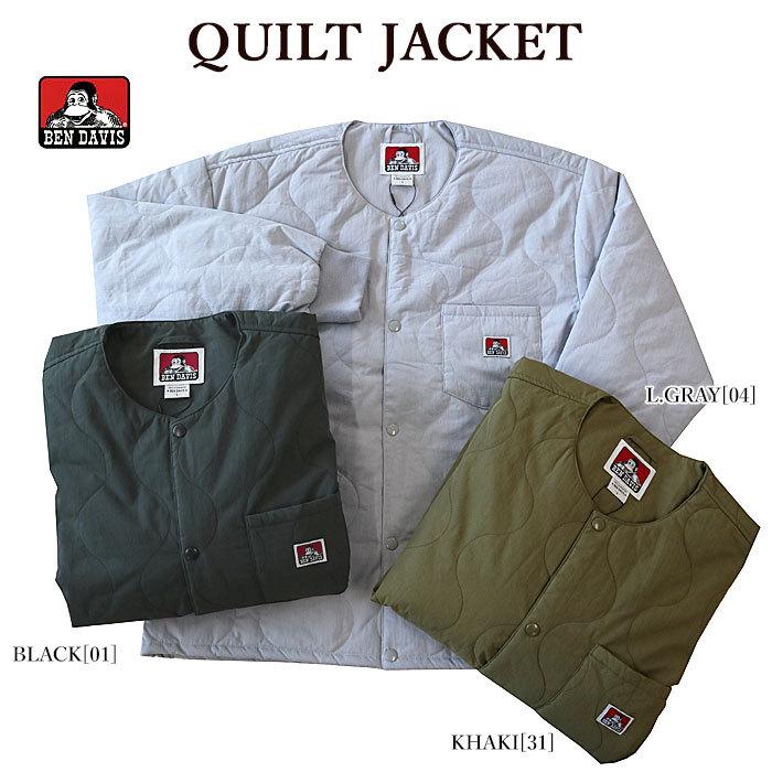 Ben Davis ベンデイビス Quilt Jacket ジャケット キルトジャケット ノーカラージャケット メンズ レディース 当店一番人気