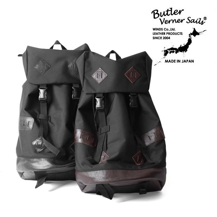 Butler Verner Sails バトラーバーナーセイルズ JA-1199-2 コーデュラフラップバックパック メンズ Butler Verner Sails バトラーバーナーセイルズ ⁄ オイルレザー