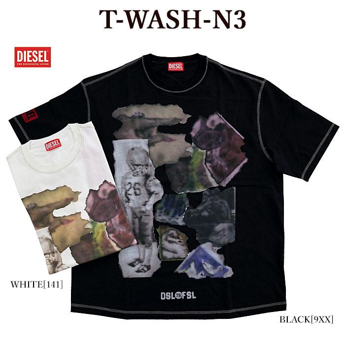 DIESEL 半袖Tシャツ ディーゼル A13214 0AKAK T-WASH-N3 
