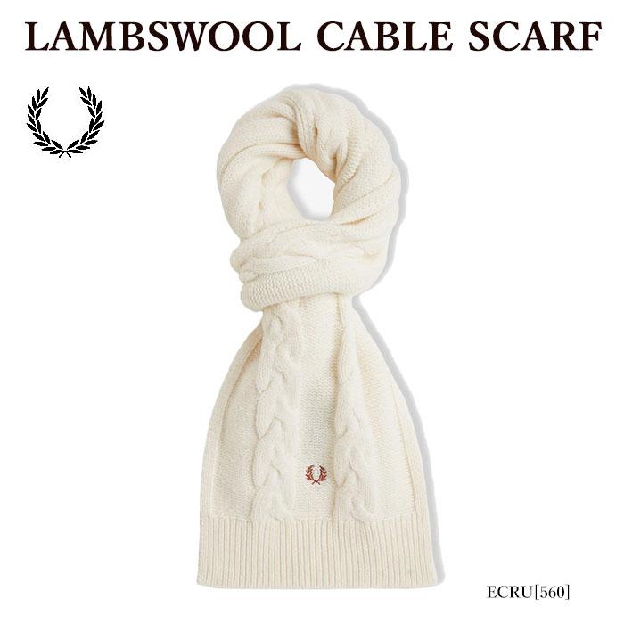 FRED PERRY マフラー フレッドペリー C8145 LAMBSWOOL CABLE FRED PERRY マフラー フレッドペリー C8145 LAMBSWOOL CABLE