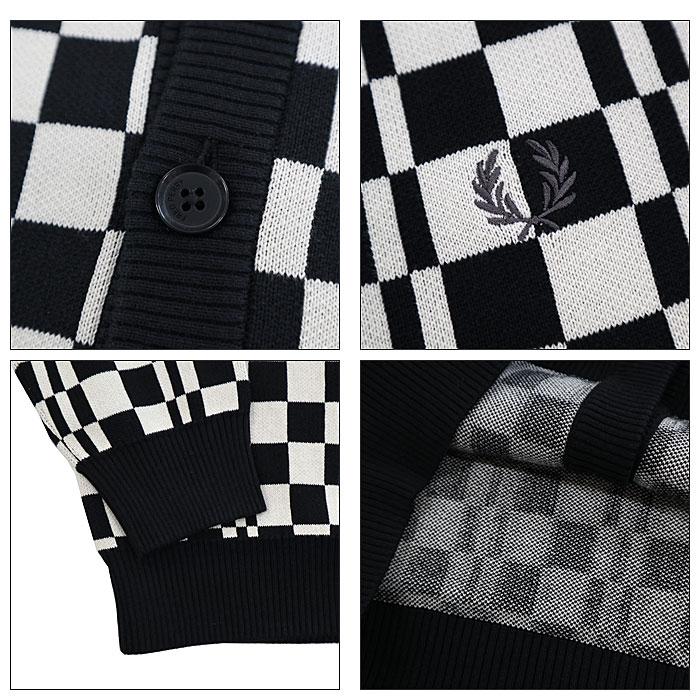 処分SALE】FRED PERRY フレッドペリー K4529 CHEQUERBOARD CARDIGAN