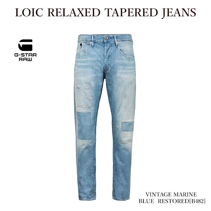 G-Star Raw heren Jeans Loic Relaxed Tapered Jeans, Antic Faded Arsenic Blue Restored B454-b816, 28W / 32L