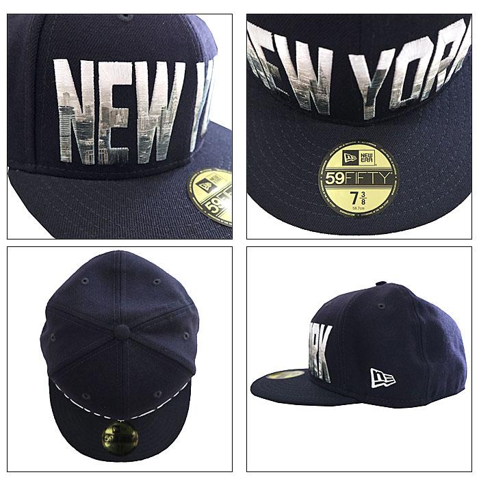 NEW ERA ニューエラ 11166318 CITY NY NVY PRINT キャップ 刺しゅう ベースボールキャップ メンズ レディース | NEW ERA | 01