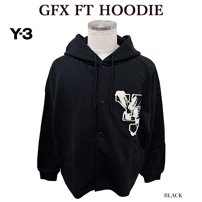 Y-3 フードパーカー ワイスリー IQ2135 GFX FT HOODIE ボタンン Y-3 フードパーカー ワイスリー IQ2135 GFX FT HOODIE ボタンン