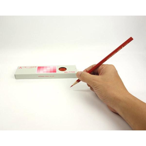 6個までメール便OK】三菱鉛筆 硬質色鉛筆 (グラフ用鉛筆) 7700 [赤] 1