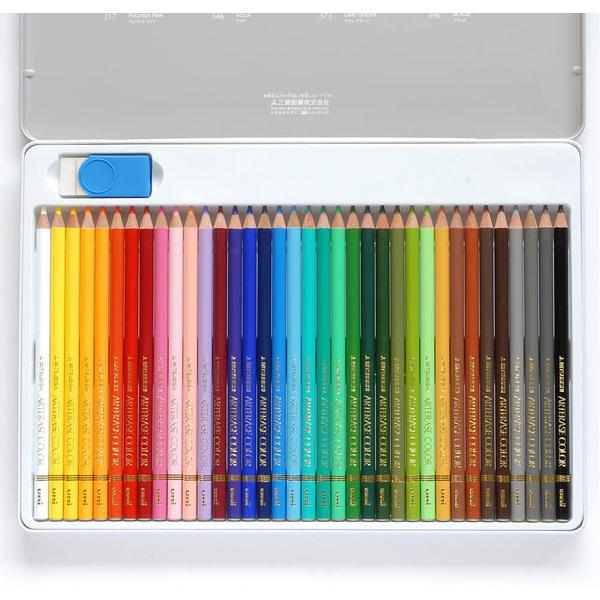 三菱鉛筆 ユニ アーテレーズカラー [36色] 消せる色鉛筆 UAC36C 色