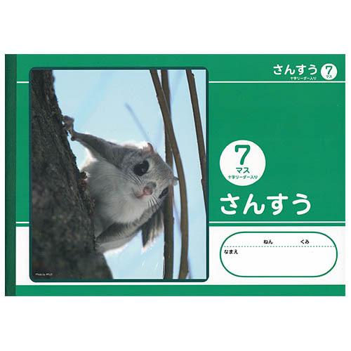 7冊までメール便OK】NK学習帳 さんすう [7マスリーダー入り] 横型 小学