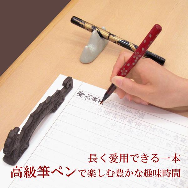 あかしや 越前塗 蒔絵筆ペン 舞桜 朱 漆塗 : ぶんぶん文具屋さん Yahoo