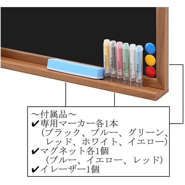 【法人・事業者様宛て送料無料/北海道・沖縄・一部地域は除く】 san-k パステルボード 壁掛タイプ 木枠 W1800×H900mm [ブラック] PB-180W_3